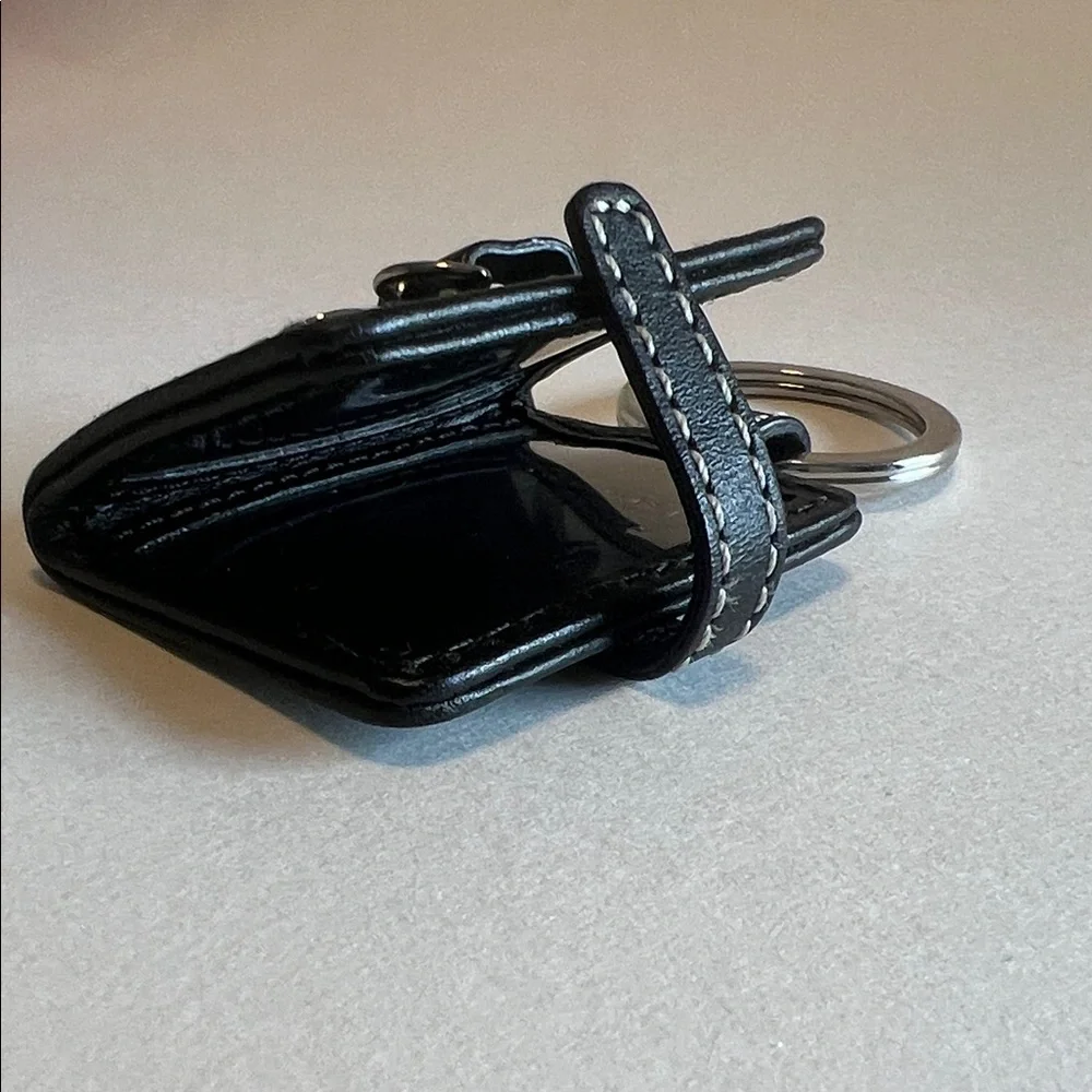 Vintage Coach Picture Frame Bag Charm-Black Key Holder with Pink Heart Accent - Picture 15 of 16